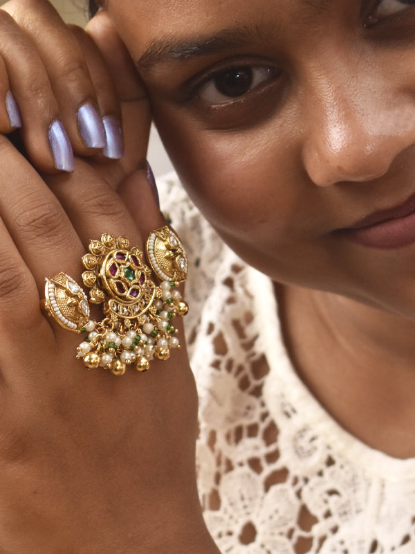 Traditional Style Royal Double Finger Ring 
