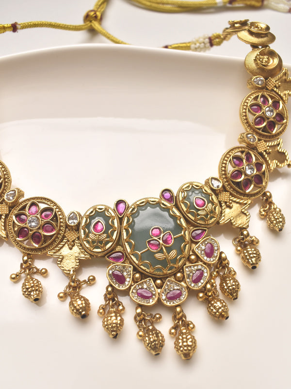  traditional temple necklace set