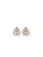 Load image into Gallery viewer, Triangle-Shaped AD Earrings | Stylish AD Studs
