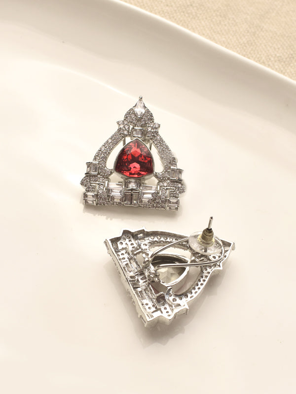 Triangle AD Stud Earrings 