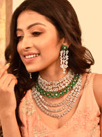 Load image into Gallery viewer, Wedding Green Stone Necklace Set
