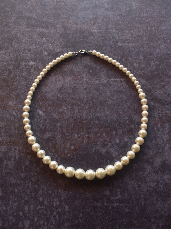 White Beaded Necklace