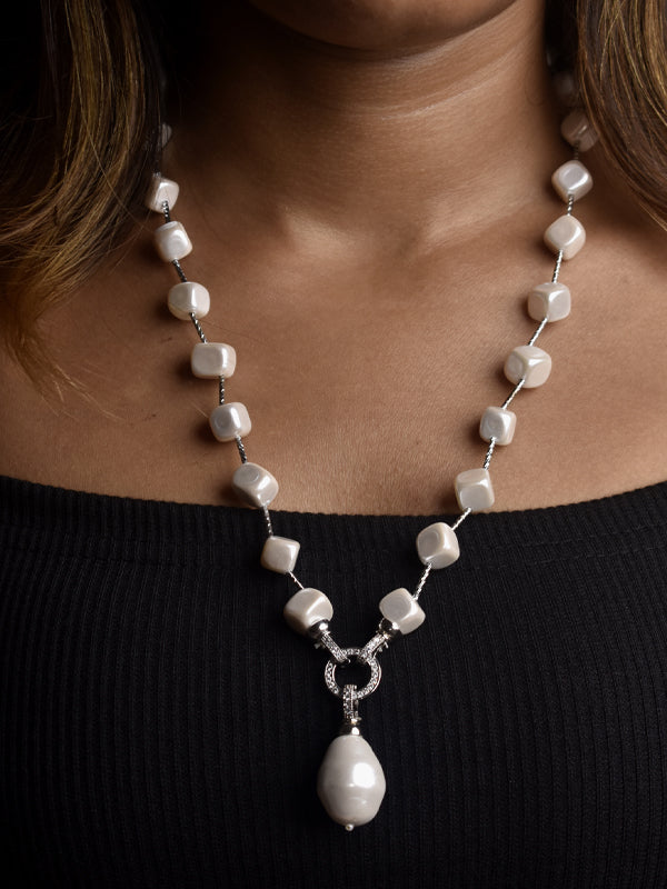 White Beads Necklace