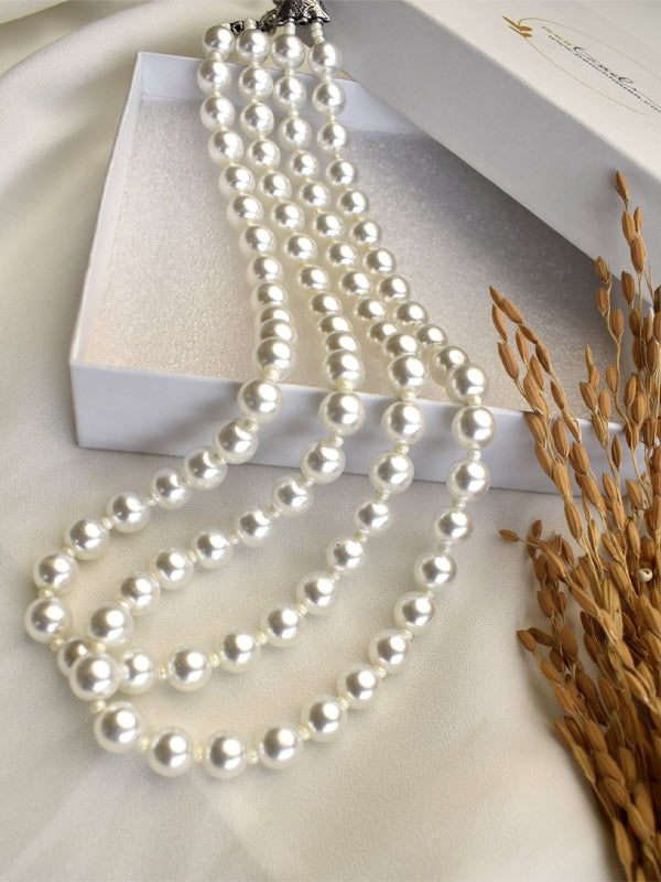 White Beads Necklace