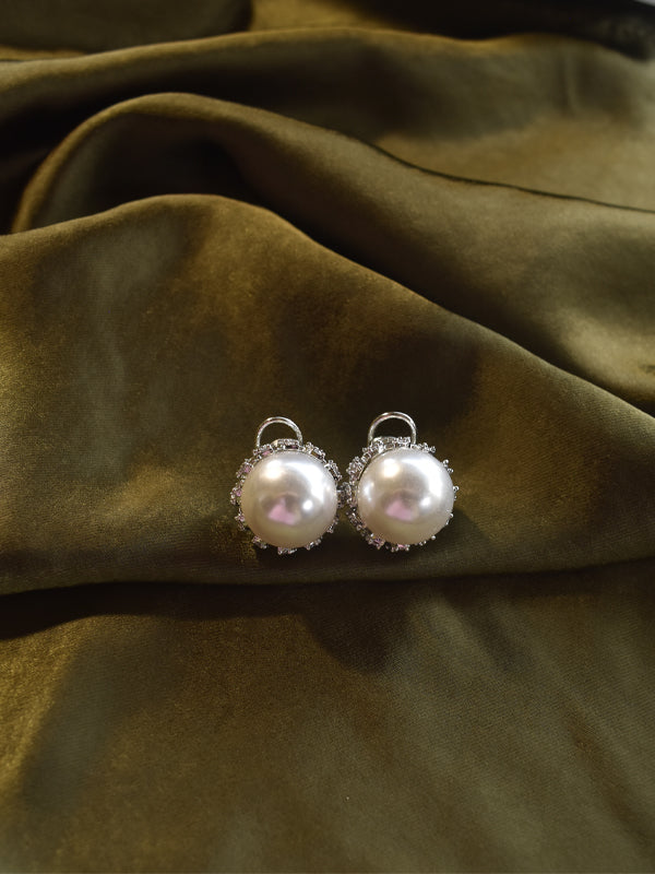 White Pearl Earrings