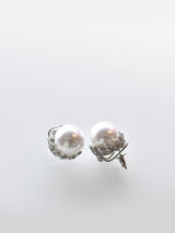 White Stone Earrings