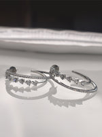 Load image into Gallery viewer, White Stone Hoops
