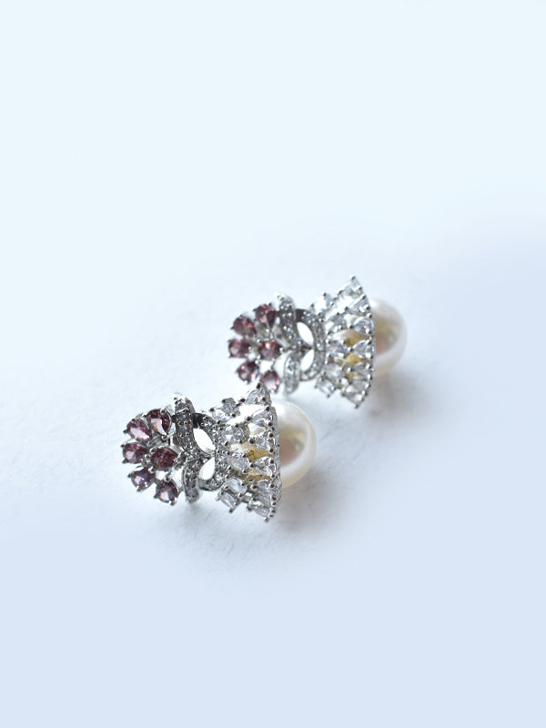 White Stone Studs