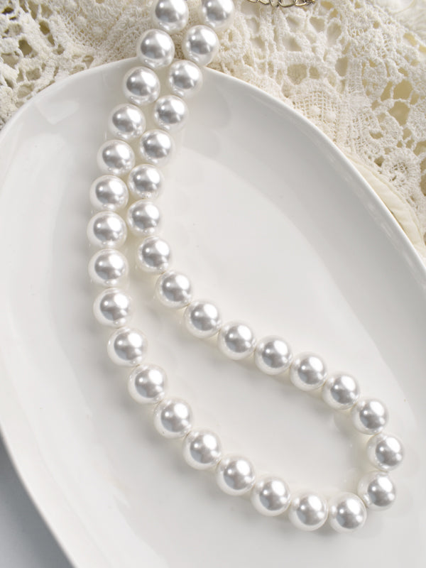 White Beads Necklace 