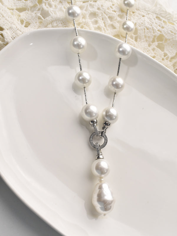 White Pearl Necklace Sat