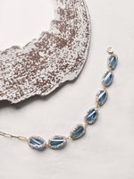 Load image into Gallery viewer, Woman wearing a Bracelet with Blue Stones2
