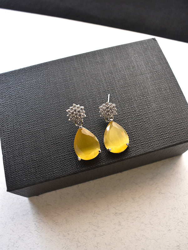Yellow Stone Earrings