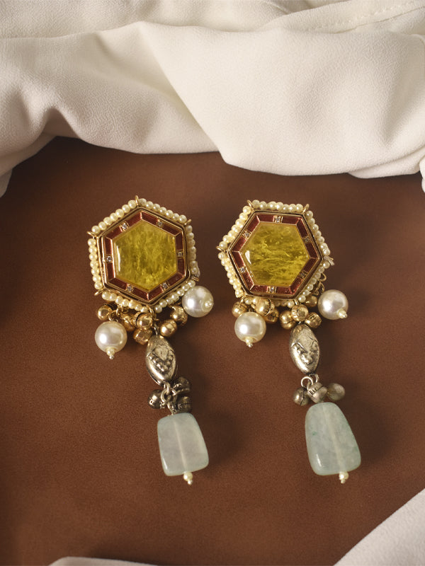 Yellow Stone Earrings