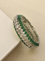 Load image into Gallery viewer, green marquise-cut stones bracelet
