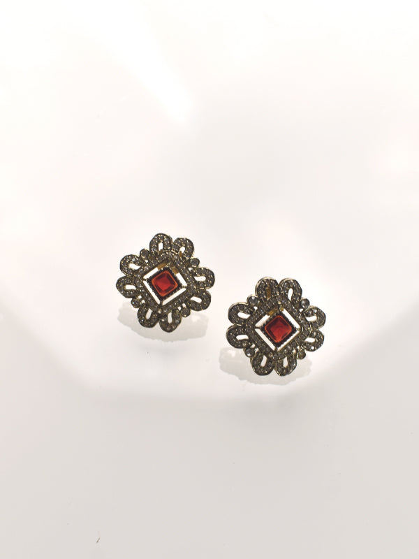 Beautiful Kundan Necklace set | Red stone With Kundan Necklace set