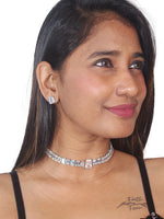 Load image into Gallery viewer, silver necklace and earrings 

