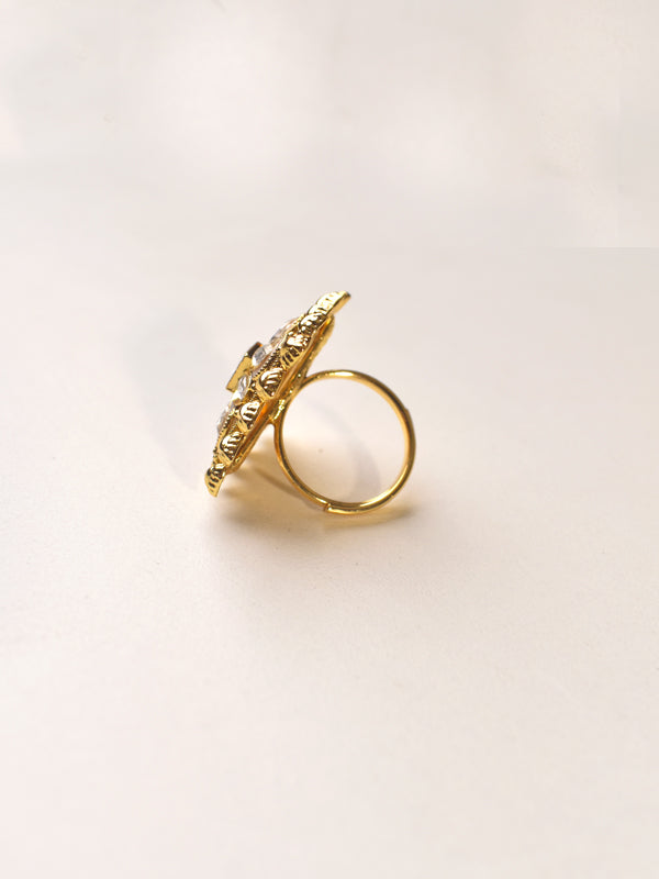 Kundan Finger Rings | Golden Finger Rings For Women