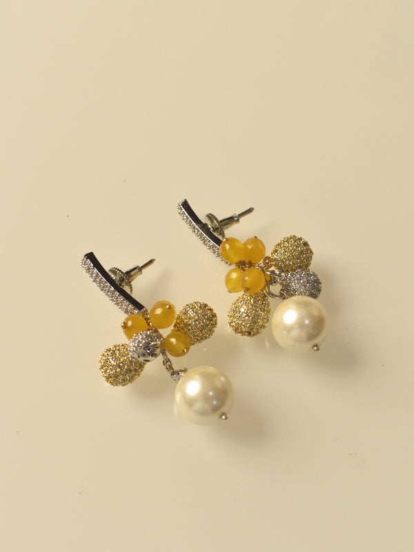 yellow Beads Earrings