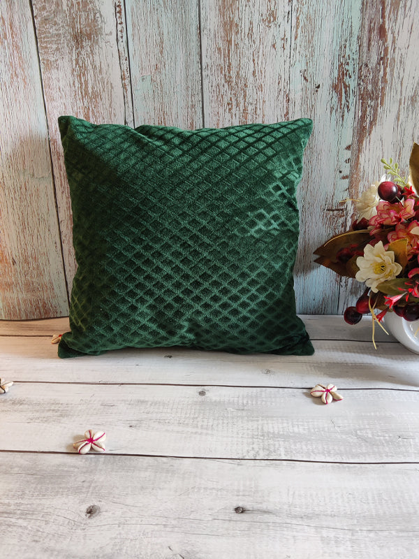 Bottle Green Velvette Cushion