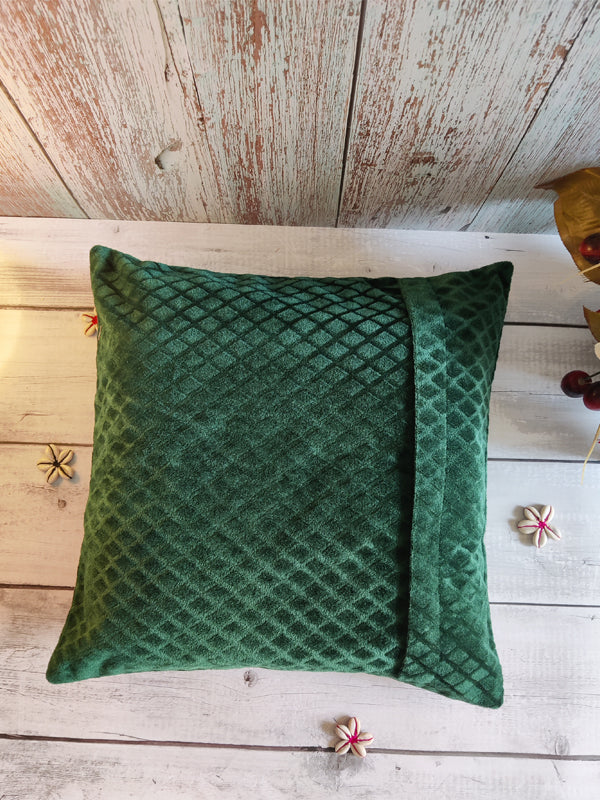 Bottle Green Velvette Cushion