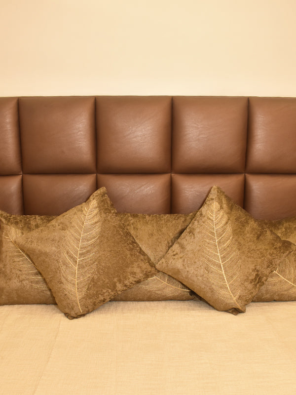 Set Of 5 Cushion Covers | Brown Cushion Covers