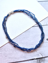 Blue Beaded Necklace | Long Beads Necklace