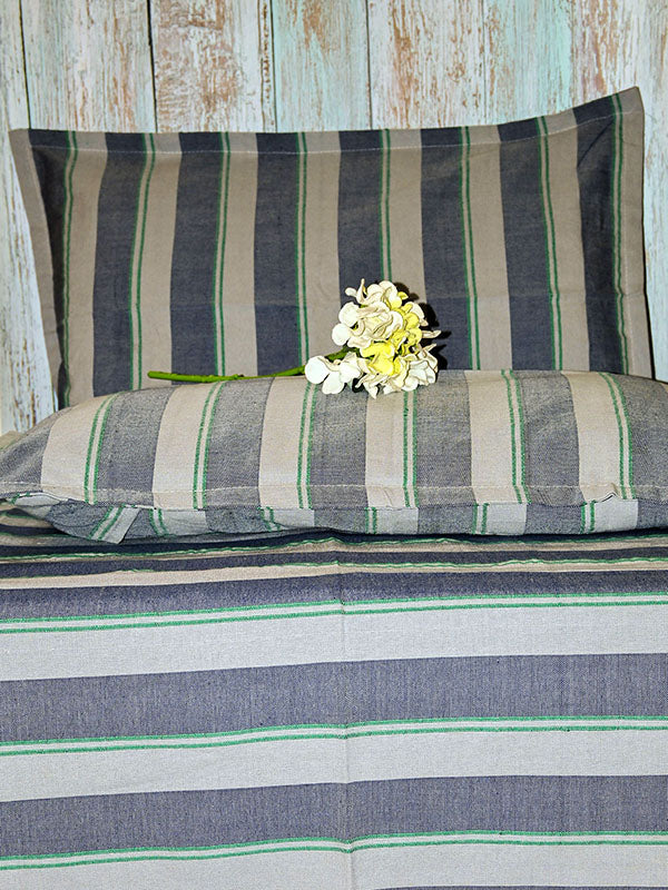 Gray with Green Stripes