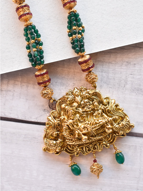 Temple Necklace Set | Gold Necklace For Woman