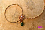 Load image into Gallery viewer, Green Bridal Necklace Set | Golden Necklace For Wedding

