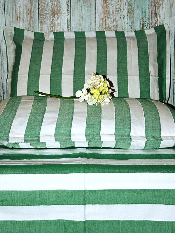 Green and White Stripes