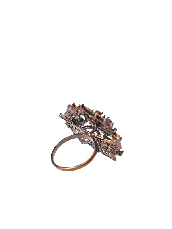 Finger Ring With Green Stone | Green Stone Finger Ring