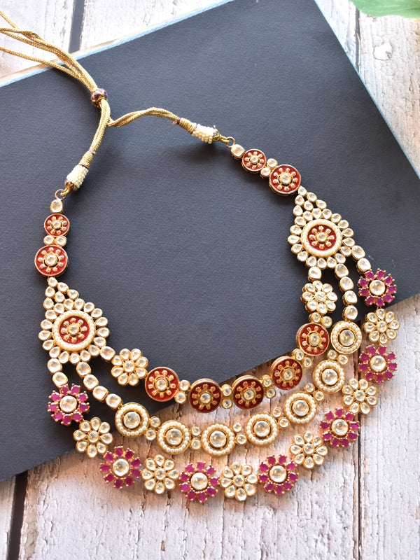 Multi Colour Kundan Set | Kundan Necklace Set