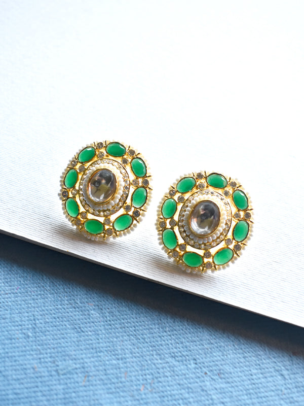Green Earrings | Kundan Earrings