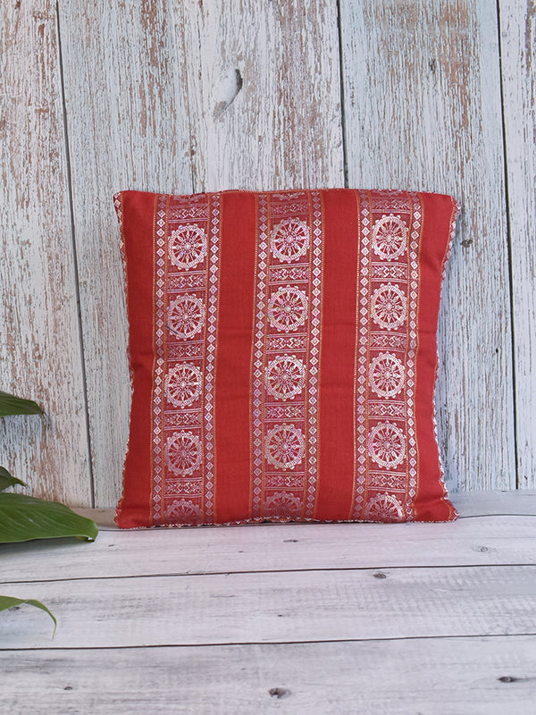 Red Embroidered Cushion