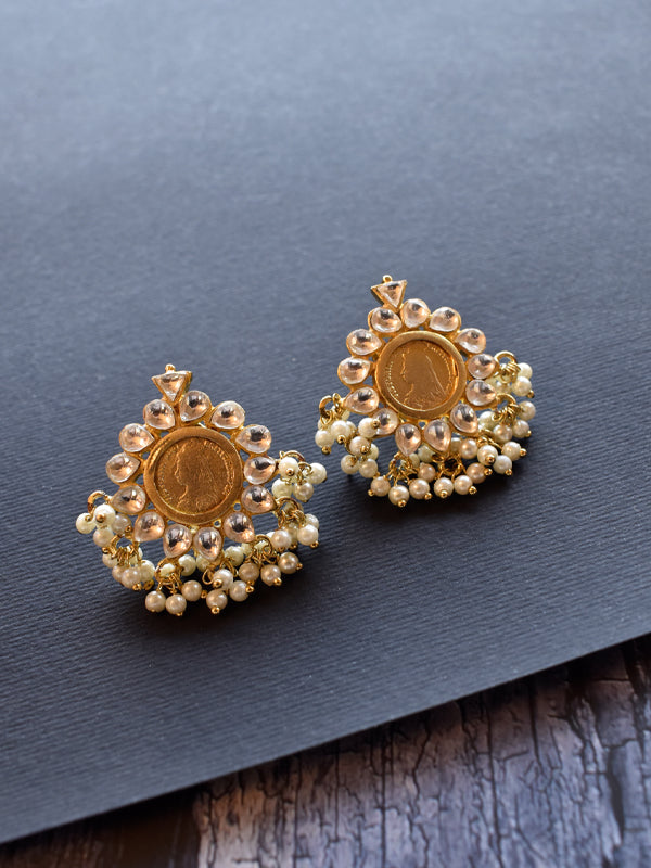 Ginni Kundan Stud with Pearl Setting