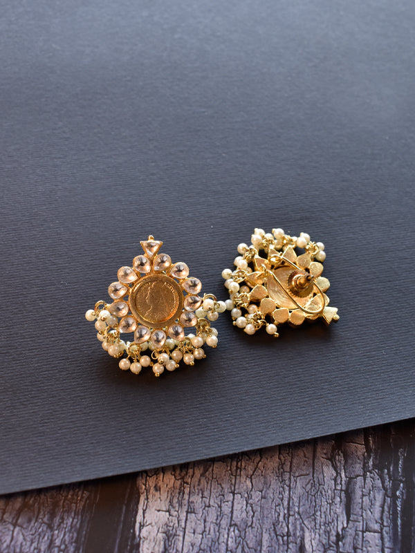 Ginni Kundan Stud with Pearl Setting