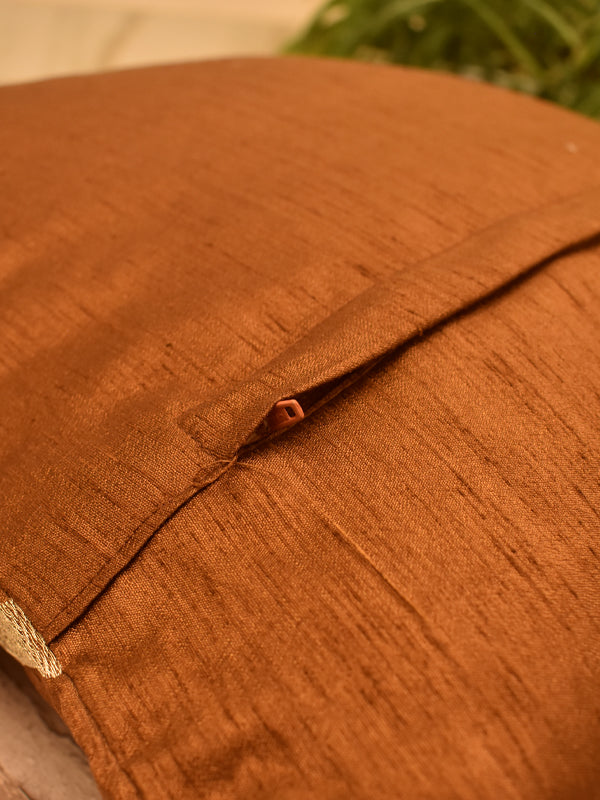 SET OF 5 CUSHION COVERS IN CHOCOLATE AND LIGHT BROWN