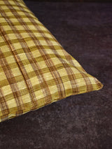 Green and Brown Checks Cushion Cover