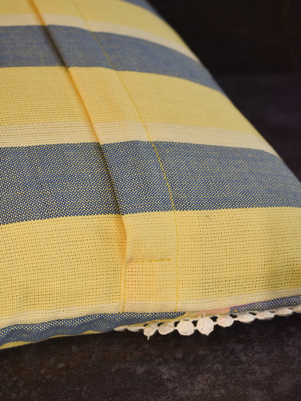 Yellow and Blue Cushion Cover