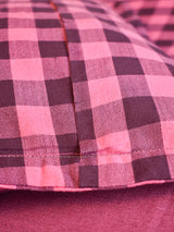 Pink and Brown Checks Bedsheet Set