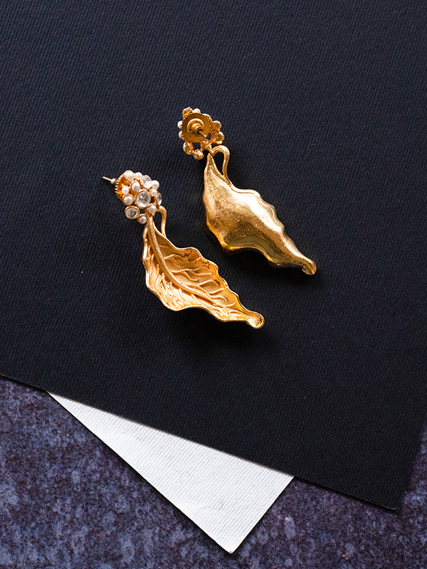Golden Earring | Leaf Earrings