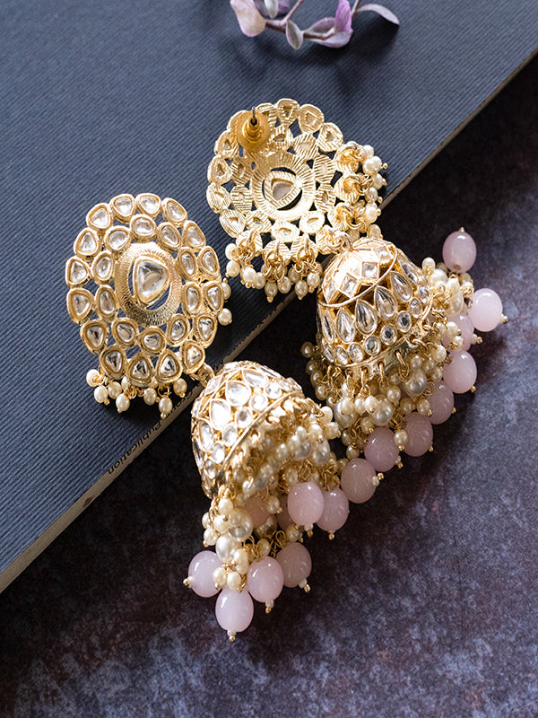 Kundan Jhumka | Pearl Jhumka